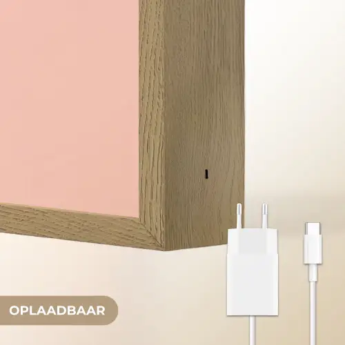 Meisje - Deken - Gestreept - Oranje Light Box met batterij (Wandlamp) middel -USP_websiteoplaadbaarNL