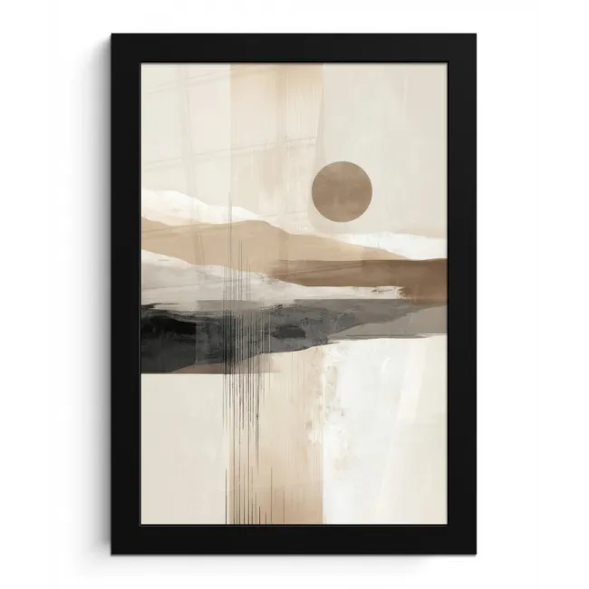 Minimalistisch - Landschap - Dimensie fotolijst zwart zonder passe partout klein -3d