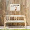 Milkshake - Kers - Rietje Tuinposter op houten frame 2 cm dik klein -sfeer4