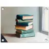 Stapel - Boeken - Groen - Daglicht tuinposter los doek klein -3d