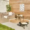 Sneeuwvlok - Wit - Winter - Kerst Tuinposter op houten frame 2 cm dik klein -sfeer2