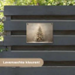 Kerst - kerstboom - Sneeuw - Art tuinposter los doek klein -sfeer3