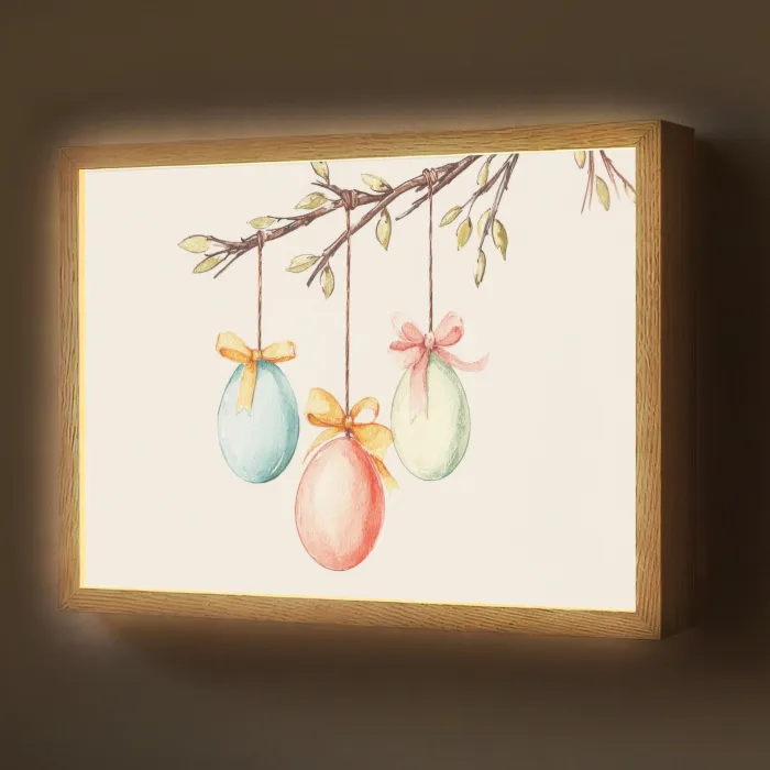 Paastak - Strikje - Eieren Light Box met batterij (Wandlamp) middel -z3d_website
