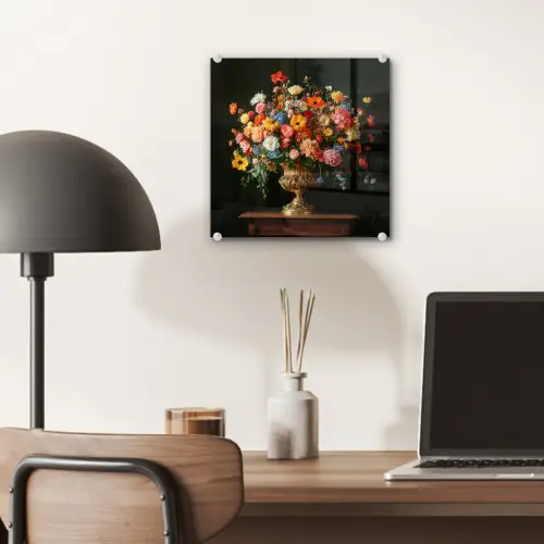 Goud - Bloemen - Kleuren - Vaas plexiglas 5mm klein -sfeer6