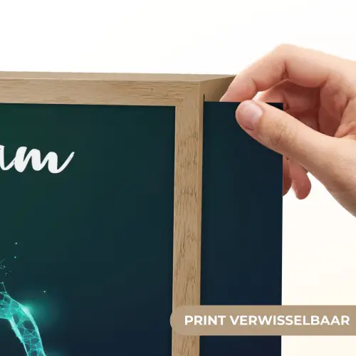 Basketbalspeler - Digitaal - Groen - Blauw Light Box met batterij (Wandlamp kind) middel -USP_websiteprintNL