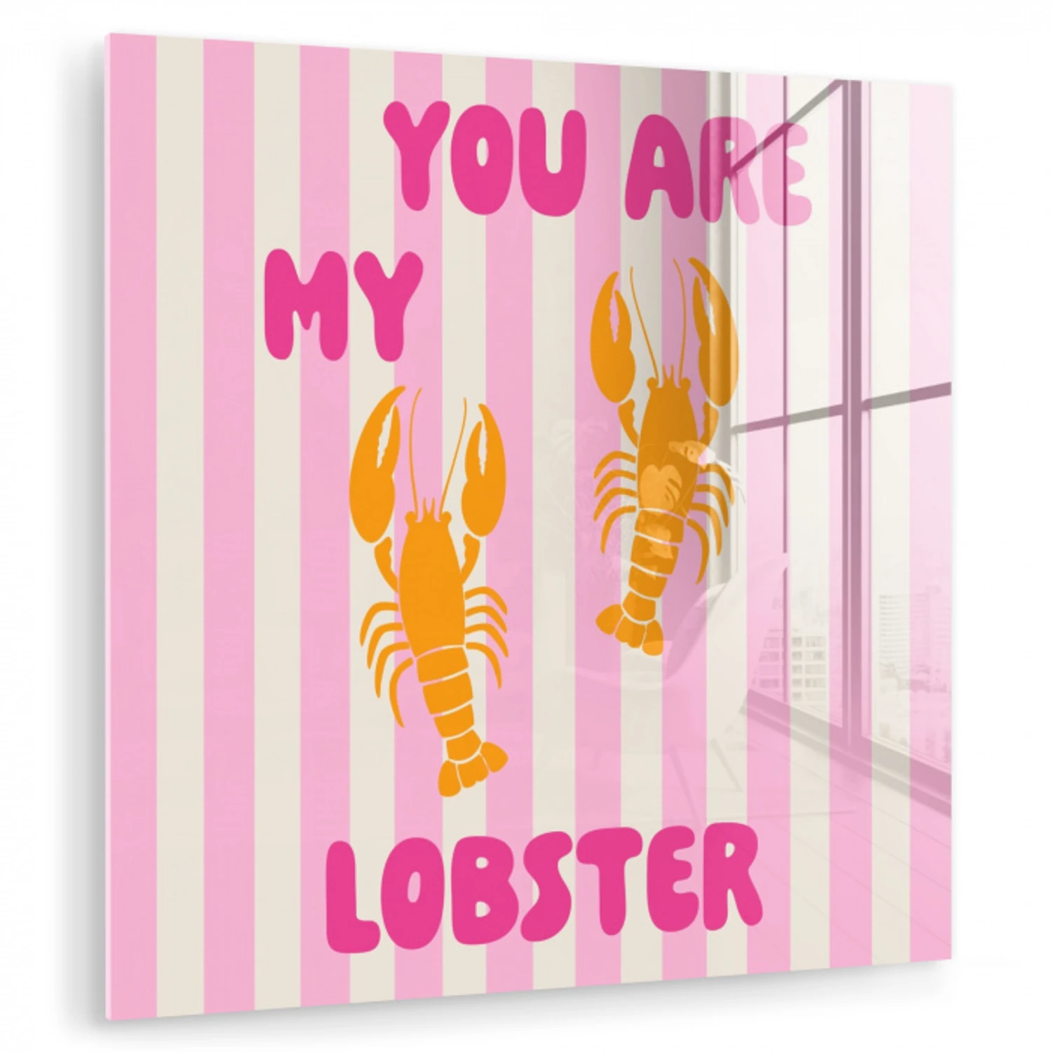 Lobster - Love - Valentijn plexiglas 5mm klein -zzzproduct_nieuw