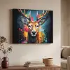 Hert - Graffiti - Dieren - Kleuren Textielframe zwart klein -sfeer3