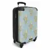 Klassiek boeket patroon blauw NBS - Handbagage koffer - Kinderen Unisex middel -productfoto_3d