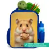 Hamster - Walnoot - Dier Kinderrugzak - Blauw middel -inhoud_NL