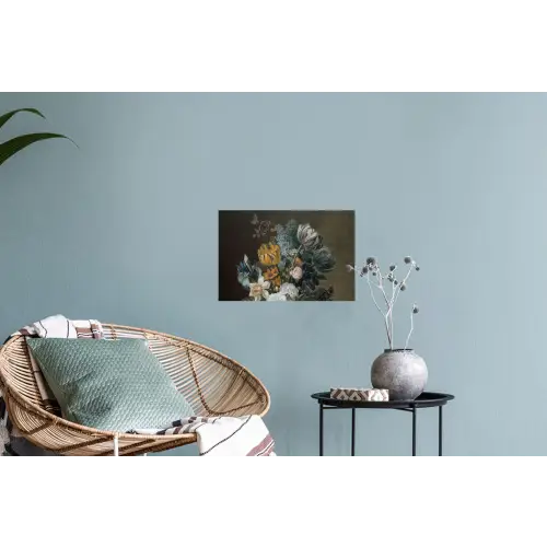 Stilleven met bloemen - Schilderij van Eelke Jelles Eelkema Muursticker klein -plant