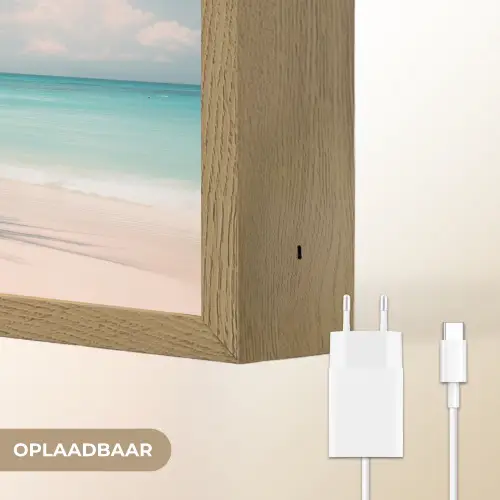 Palmboom - Schommel - Strand - Lucht Light Box met batterij (Wandlamp) middel -USP_websiteoplaadbaarNL