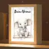 Olifant - Dier - Kinderen Light Box met kabel (Kinderlampje) klein -zzz_3d_website