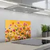 Bloemen - Veld - Geel keuken achterwand spatscherm klein -3d_schuin