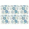 Hibiscusbloemen - Blauw - Patroon - Tropisch onderzetter kurk middel -3d