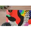 Abstract - Vormen - Kleuren - Stippen muismat rubber klein -closeup