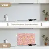Abstract - Multi - Kleur - Verf keuken achterwand spatscherm klein 900 -voor_na_NL