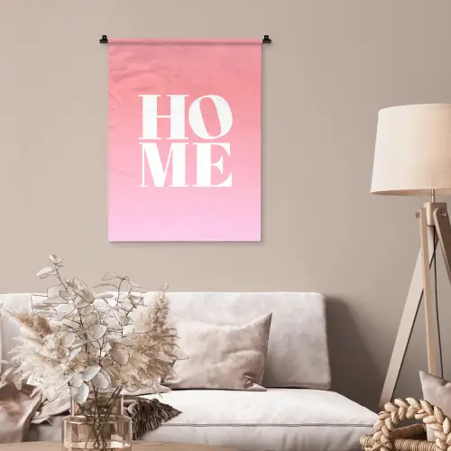 Home - Letters - Groot - Roze Wandkleed katoen klein -sfeer4