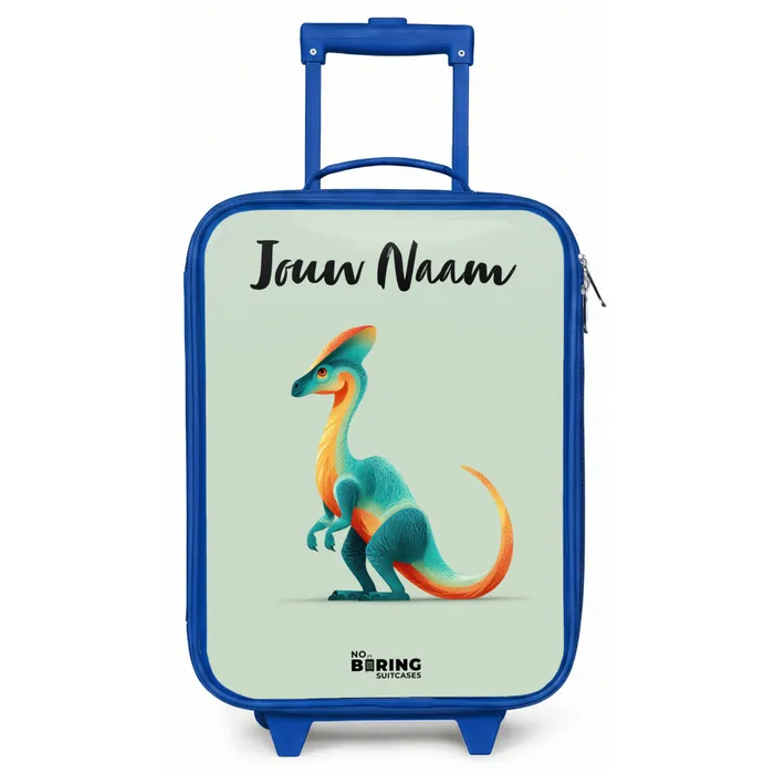Dino - Blauw - Dier Kinderkoffer - Blauw klein -zz3dotto