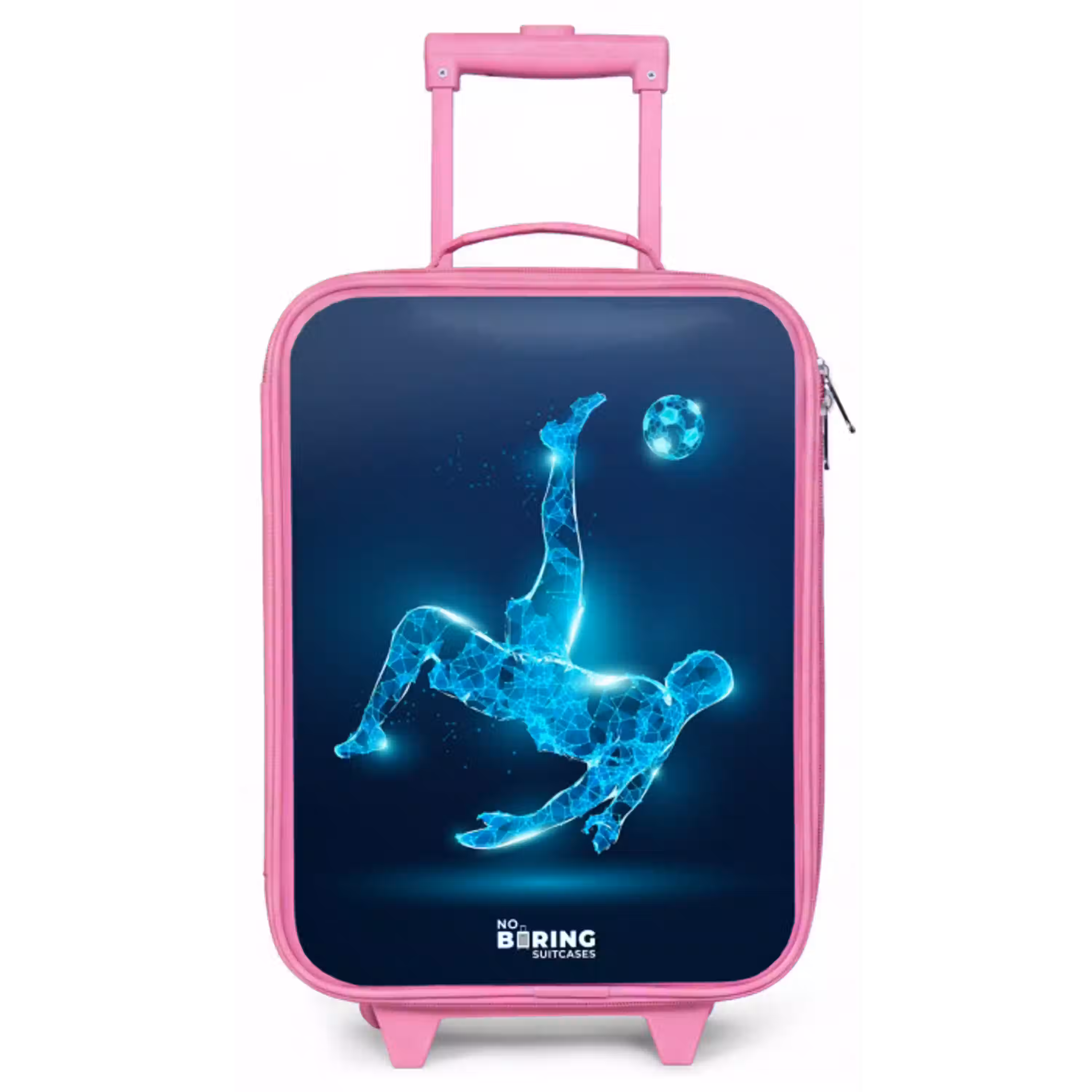 Omhaal in blauw neonvoetbal Kinderkoffer - Roze klein -zz3dotto