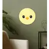 Kuiken - Vrolijk - Geel - Minimalistisch Wandcirkel kunststof plaat 5mm dik klein -sfeer3