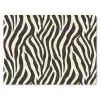 Zebra - Print - Klassiek - Zwart muismat rubber klein 262 -3d