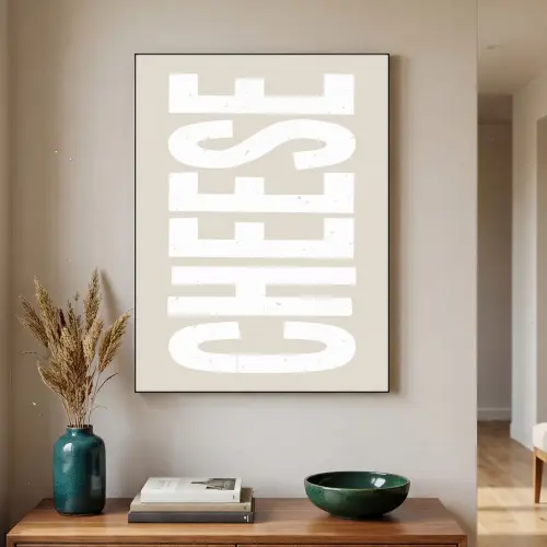Food - Japandi - Cheese - Decoratie Textielframe - compleet frame klein -sfeer1