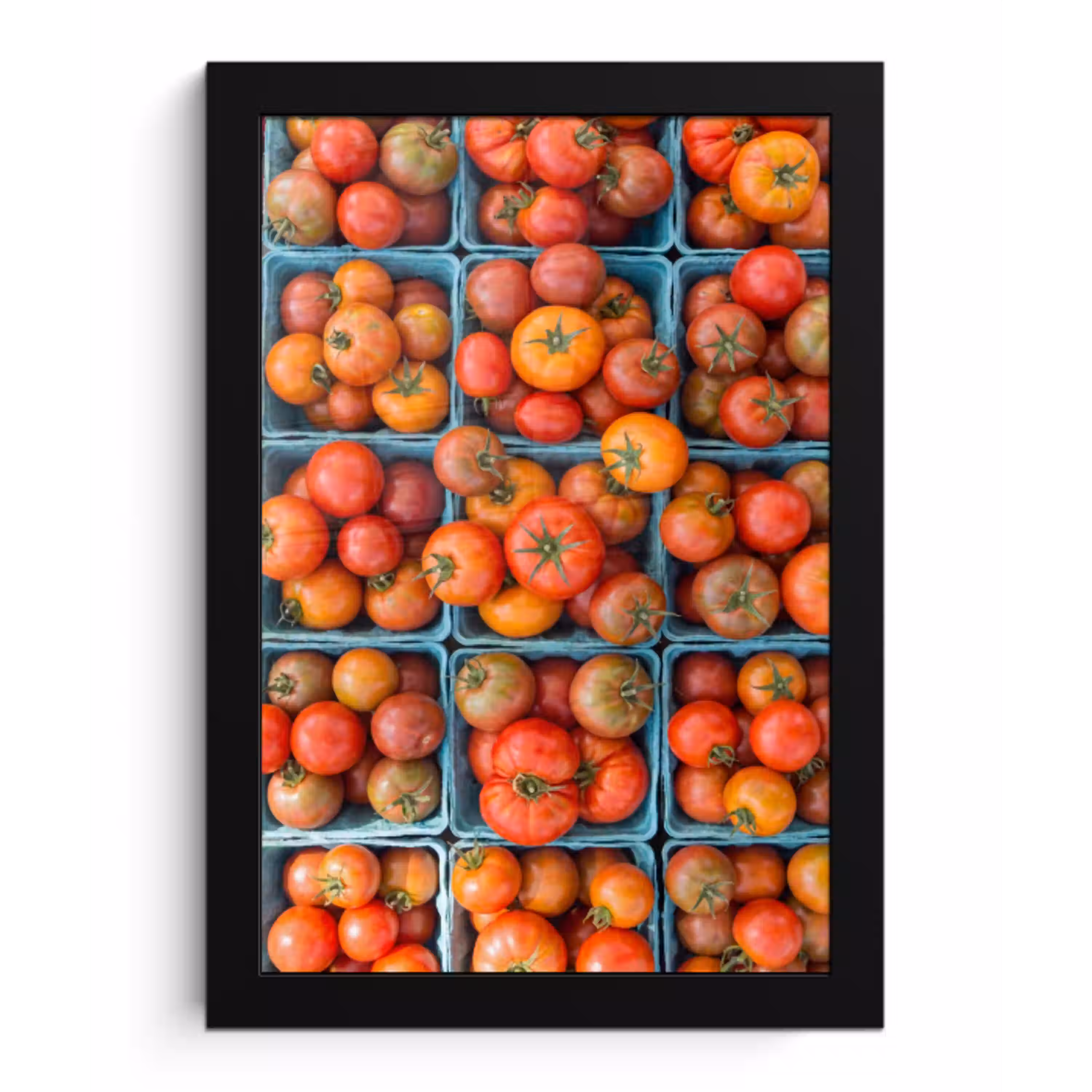Tomaten - Eten - Kleurrijk fotolijst zwart zonder passe partout klein -3d