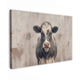 Koe - Portret - Dieren - Modern canvas 2cm klein -z3d