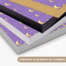 Manen - Sterren - Paars Textielframe zwart klein 947 -USP_kleurenDE