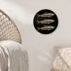 Vissen - Goud - Zwart Wandcirkel plexiglas klein -sfeer5