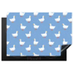 Ganzen - Elegant - Blauw Inductie beschermer vinyl 3mm klein 276 -3d