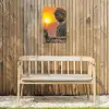 Boeddha bij zonsondergang Tuinposter op houten frame 2 cm dik klein -sfeer4