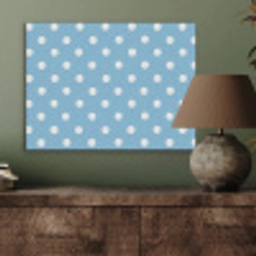 Polka - Dots - Blauw PET vilt klein 837 -sfeer2