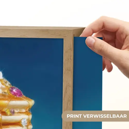 Pannenkoeken - Steentjes - Glitter - Slagroom Light Box met batterij (Wandlamp) middel -USP_websiteprintNL