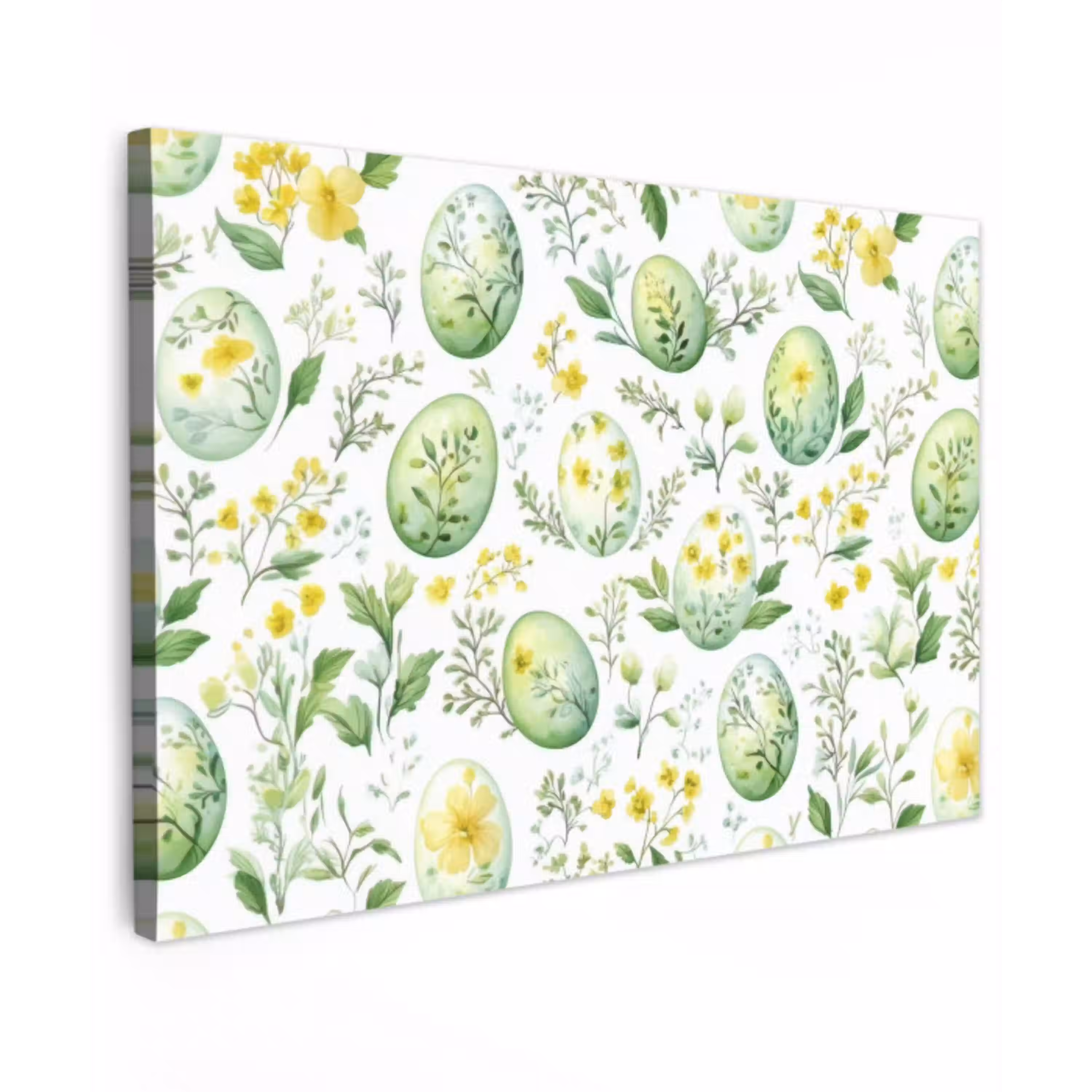 Patroon - Groen - Eieren Tuinposter op houten frame 2 cm dik klein -3d