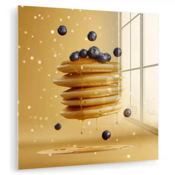 Pannenkoeken - Eten - Honing - Geel plexiglas 5mm klein -zzzproduct_nieuw