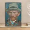 Zelfportret 1887 - Schilderij van Vincent van Gogh canvas 2cm klein -sfeer1
