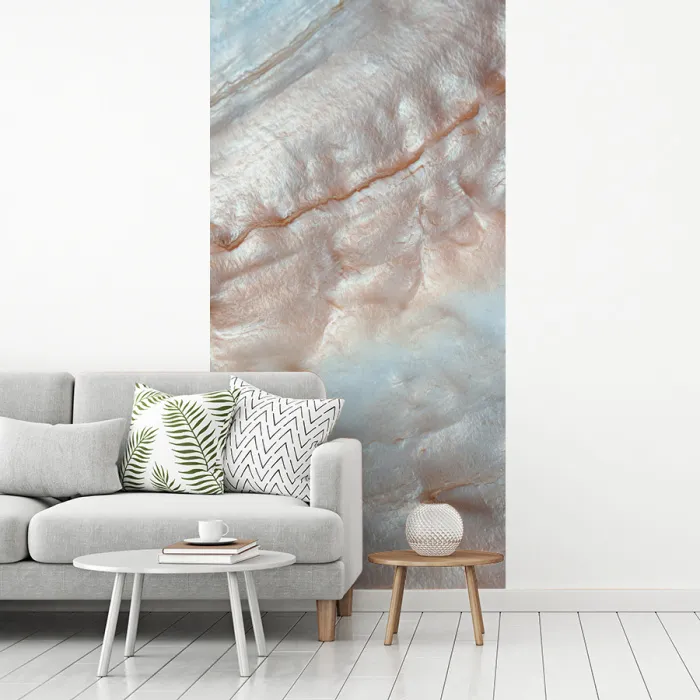 Binnenkant van een schelp uit de natuur bedekt met parelmoer fotobehang vinyl groot -woonkamer