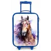 Aquarel paard met kleurrijke spatten Kinderkoffer - Blauw klein -zz3dotto