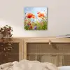 Bloemen - Klaproos - Lente - Natuur - Rood - Blauw plexiglas 5mm klein -sfeer4