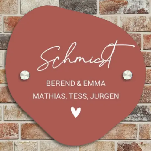Terracotta - Sierlijk Naambord Organisch middel -sfeer10