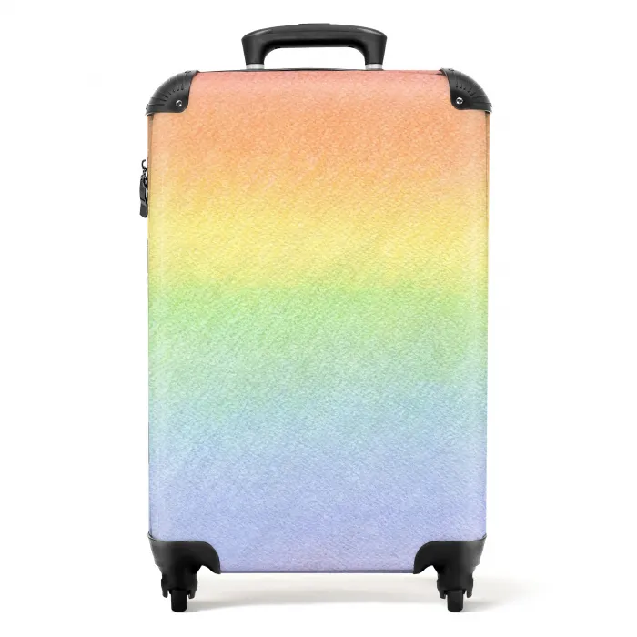 Pastel regenboog NBS - Handbagage koffer - Unisex middel -productfoto_recht