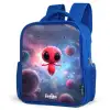 Rood Ruimtewezen in Kosmische Dans Kinderrugzak - Blauw middel -schuin