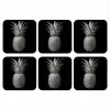 Ananas - Gedetailleerd - Bladeren onderzetter kurk middel -3d