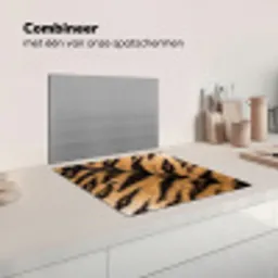 Realistisch - Tijgervacht - Zwart Inductie beschermer vinyl 3mm middel -wsfeer7_website