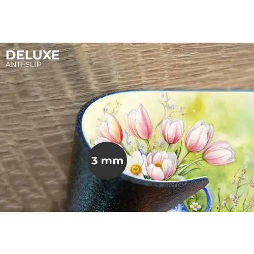 Vaas - Delftsblauw - Madeliefjes Placemat vinyl groot -closeup