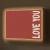 Schuin - Loveyou - Rood Light Box met batterij (Wandlamp) middel -z3d_website
