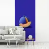 Meloen - Blauw - Oranje - Kunstzinnig fotobehang vinyl groot -woonkamer