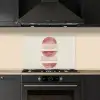 Minimalistisch - Cirkels - Roze keuken achterwand spatscherm klein -sfeer1