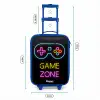 Qoute met neonkleuren Kinderkoffer - Blauw klein -productfoto_formaten